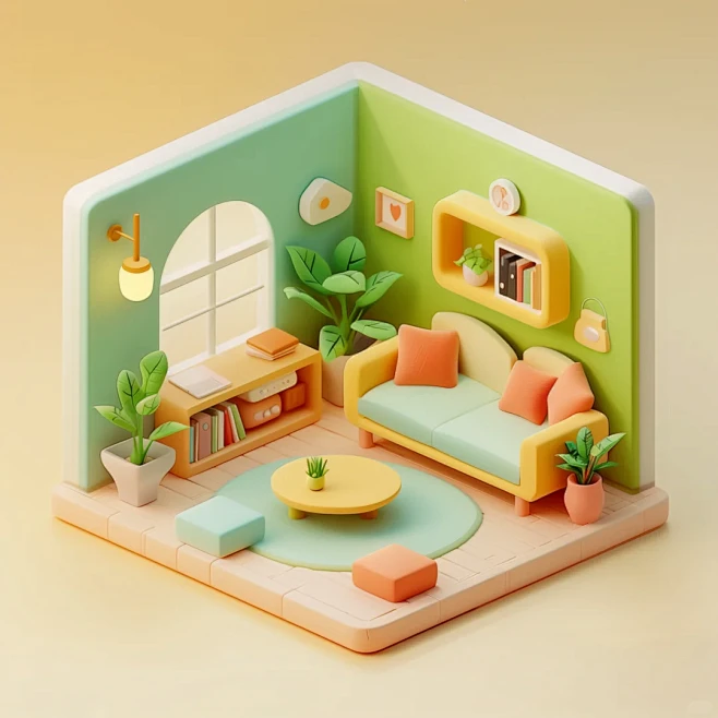微缩场景丨3D卡通温馨小屋 - 小红书-花瓣网