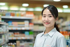 超市收银员售货员肖像人物摄影图
