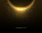 黑金颗粒质感日食海报背景素材图