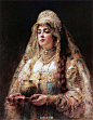 俄罗斯画家康斯坦丁马格夫斯基（Konstantin Makovsky 1839 - 1915）——俄罗斯著名艺术家，出生于莫斯科。1851年他获取莫斯科建筑学院有史以来第一个学生获得所有的奖项。1858年进入圣彼得堡美术翰林院。1870年 他成为“俄罗斯美术家巡回展览协会”创始人之一。1889年在巴黎世界博览会上获得大奖。 ​​​​