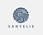SANTELIE商标设计 凤凰 卫浴商标 优雅 天鹅 旋转 蓝色 线条 商标设计  图标 图形 标志 logo 国外 外国 国内 品牌 设计 创意 欣赏