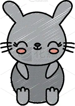 可爱,兔子,图标,可爱的,图像,性格,动物,表情符号,面部表情,爱