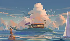 一组小清新卡通动漫插画，太治愈了