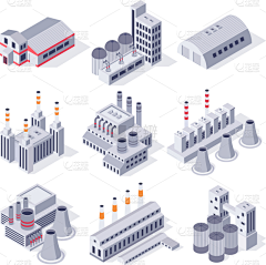 지드래采集到2.5d工业图标