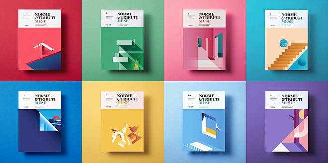 rayoranges书籍封面设计欣赏色彩简约扁平化意大利平面设计印刷品设计