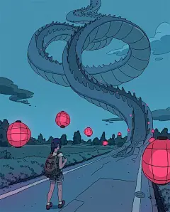 插画师Varguy作品欣赏：宫崎骏风格插画作品，超治愈的插画设计