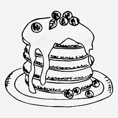 煎饼面包店食物图标 页面网页 平面电商 创意素材