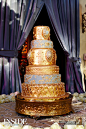 金属感的婚礼蛋糕，精致华丽-婚礼蛋糕-汇聚婚礼相关的一切