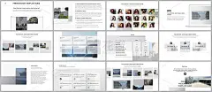 捆绑可编辑的业务模板的数字应用程序，web产品。矢量模板的网站设计，演示文稿，投资组合，演示幻灯片，