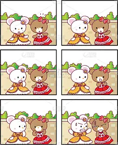 vector Cartoon Rabbit Princess Comic Story
