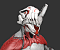 Aggravaine- Warframe Excalibur Alt Helm, Zach Straley : This piece was for a polycount contest host by Digital Extremes for artists to create an alternate helmet for one of 3 Warframe designs. This is my entry as an alternate for the Excalibur frame.