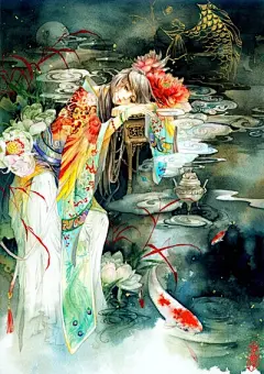 人物插画—和风 - 堆糖，美图壁纸兴趣社区