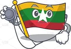 缅甸,吉祥物,分离着色,可爱的,专门技术,国内著名景点,健康保健