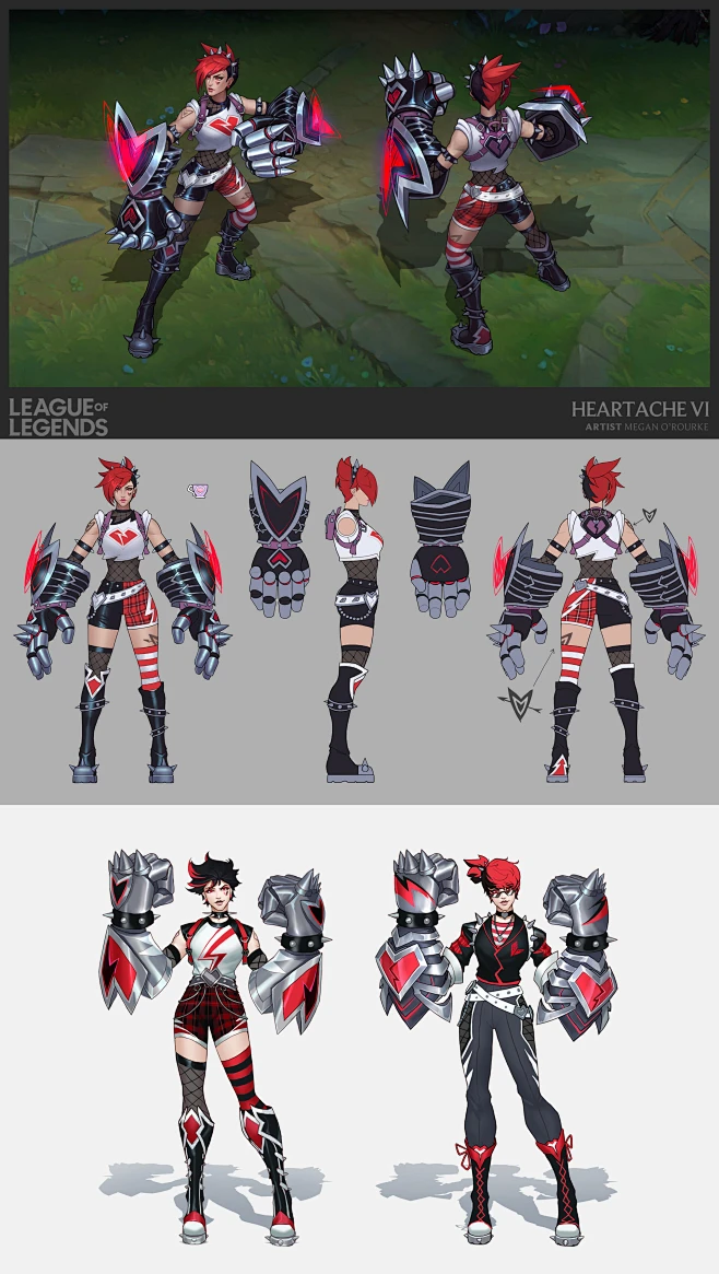 皮城执法官 蔚：意乱情迷——Art.拳头Riot原画设计：Megan O'Rourke——【情人节主题皮肤】-花瓣网
