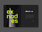 Exnodes-数字代理-关于我们Page ux ui排版方形简单响应式投资组合，最小流利的网格平面设计