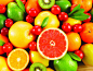 1920x1440彩色 色彩 橙子 猕猴桃 柚子 水果 新鲜 背景 果蔬 吃货 美食 美味