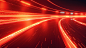 光线背景 | 图源免费大图 |Abstract background featuring a futuristic red running track in a stadium, illuminated by dynamic digital lines and glows