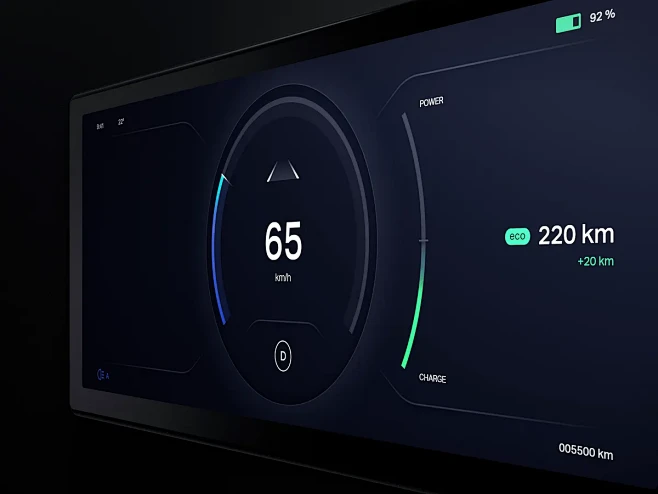 EV UI/UX HMI Concept Dashboard Interface Automotive animation app ...