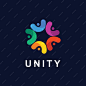human community logo design template symbol for teamwork social group community