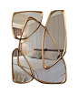 欧式创意玄关装饰镜高端样板间别墅挂镜餐边镜沙发墙面镜子定制-淘宝网
