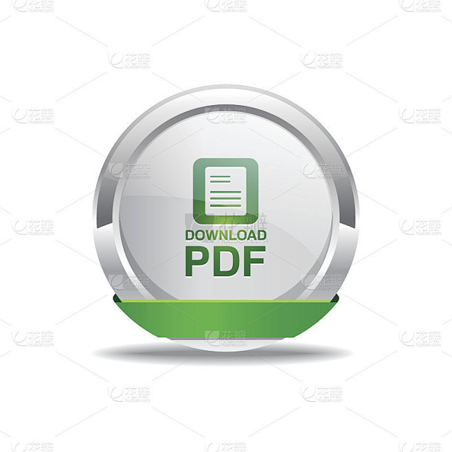 PDF文档绿色矢量图标按钮