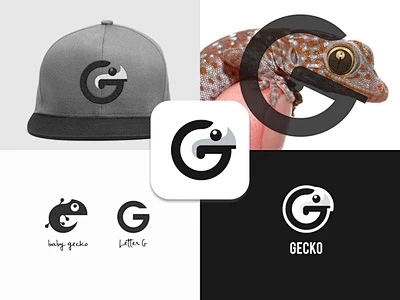 Gecko minimal app typography animal art dualmeaning company icon ...