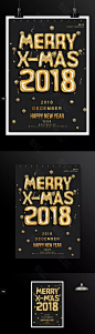 黑色精美圣诞节海报_海报素材_海报模板_图品汇