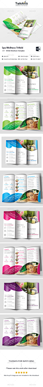 Spa Wellness Trifold Brochure. - Brochures Print Templates