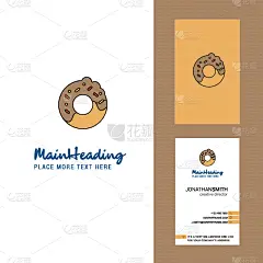 多纳圈,品牌名称,创造力,垂直画幅,名片,可爱的,商务,菜单,咖啡,蛋糕