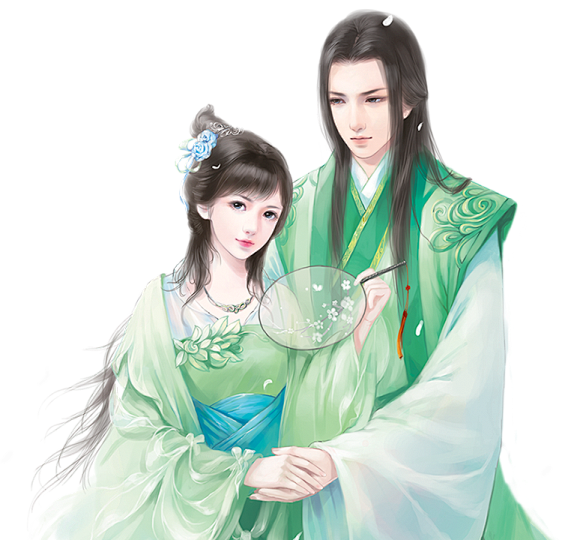 <立绘（情侣古装）>的照片_樱花风吹续的...