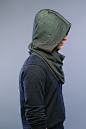 Futuristic clothing / Wool hooded scarf / Men scarf /Men neck warmer / Scarf hood / scarves for women / snood scarf / Mens scarves : Wool hooded scarf will fit to almost any outfit and will keep your face, neck and ears cosy in almost any weather conditio