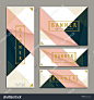 elegant banner template design set in origami style