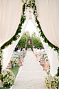 beautiful garden wedding aisle: 