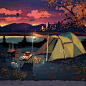 Camping in the fall : Short animation film