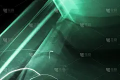 抽象背景移动灯(绿色)，适用于模板、广告、办公室、宣传册、装饰。