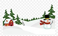 雪 下雪 雪地 冬天 冬季 雪景 卡通雪景 雪人 圣诞节 圣诞 