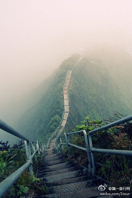 [] 第一旅行网夏威夷欧胡岛上的天梯，有...