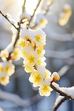 冬季植物百科腊梅花蕾