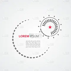 具有圆形简单元素的抽象矢量机械格式