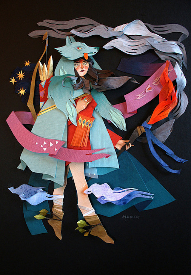 Morgana Wallace剪纸插画艺...