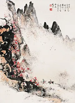 著名画家黎雄才山水画作，萧然独往，风格独特
黎雄才(1910~2001)，广东省肇庆人，祖籍广东省高要。当代国画家、美术教育家，岭南画派卓有成就的代表人物。擅长巨幅山水画，精于花鸟草虫，画作气势浑厚，自具风貌，被评论界称为&quot;黎家山水&quot;。