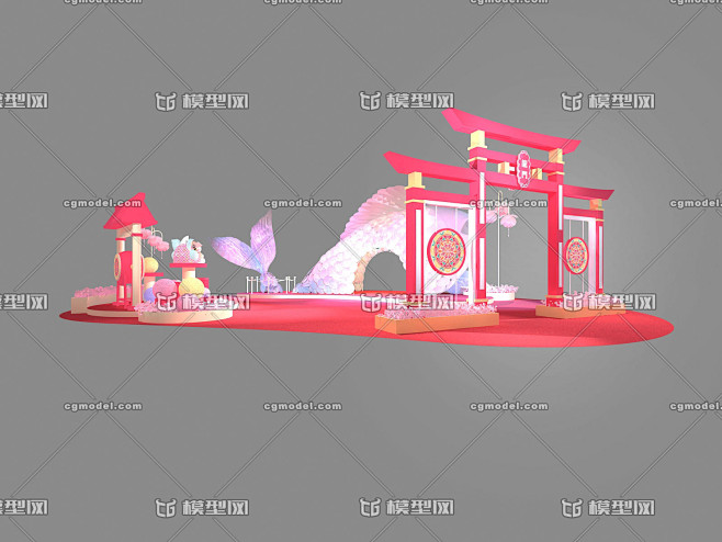 锦鲤新年春节中秋美陈DP点