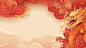 Chinese Dragon new year banner with copy space