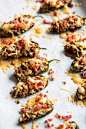 Filled jalapenos with meat