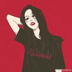 艾米#手绘，漫画，简笔卡通画#每日手绘插画无水印情侣头像 ​​​​