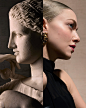 Photo shared by Lancôme Official on August 29, 2023 tagging @mingey, and @museelouvre. May be an image of 2 people, makeup, bust, sculpture and statue.