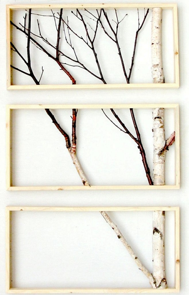 Framed birch art白桦艺术...