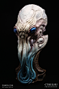 Cthulhu Premium Bust Kickstarter, Dominic Qwek : Decided to make a Kickstarter to produce my Cthulhu sculpt as a pre-painted product. Here are images of the production sample. The bust is 11.5"/ 30 cm tall.  If you're interested, do check out the cam