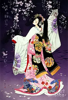 日本艺妓主题插画艺术作品（二）