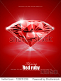 diamond on red background vector illustration EPS10. Transparent objects and opacity masks used for shadows and lights drawing 正版图片在线交易平台 - 海洛创意（HelloRF） - 站酷旗下品牌 - Shutterstock中国独家合作伙伴